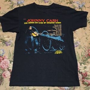 Extremely Rare And HTF Johnny Cash Black Graphic Tee - Classic Band Shirt